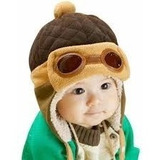 Touca - Gorro - Chapéu Aviador Infantil - Piloto - Bebês