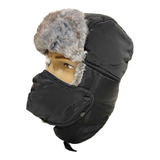 Touca, Gorro Térmico, Chapka, Ushanka, Balaclava - Preto