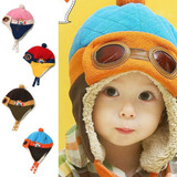 Touca Aviador Piloto Bebê Gorro Lã Inverno Chapéu 6-36 Meses