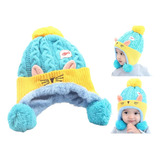 Touca Bandana Bebê Gorro Babador Frio Inverno Chapéu 