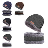 Touca De Inverno Gorro De Frio De Lã Toca + Gola Cachecol