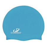 Touca De Natação Colorida Silicone Lisa Hammerhead Cor Azul Royal Desenho Do Tecido Liso Tamanho U