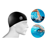 Touca De Natação Hidroginástica Profissional Silicone Preto