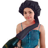 Touca Difusora Secadora Cetim Seda Anti Frizz + Brinde