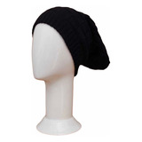 Touca Gorro Beanie Lã Quadriculada Longa