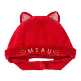 Touca Gorro Bebê Infantil Fechada Proteção Ouvidos Vermelha