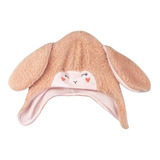 Touca Gorro Bebê Infantil Pelúcia Proteção Ouvidos Rosa