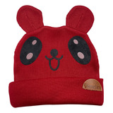 Touca Gorro Bebê Infantil Proteção Ouvidos Vermelha