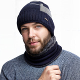 Touca Gorro + Cachecol Forrada Lã Frio Unissex Premium Nf