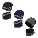 Touca Gorro Gola Forrada 3pç Conforto Estilo Inverno Intenso
