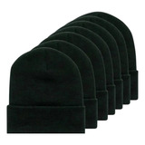 Touca Gorro Preta Lisa De Lã Kit 60 Unidades Preço Atacado