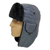 Touca Gorro Térmico Balaclava Frio Inverno Ushanka Cinza