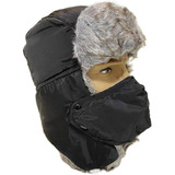 Touca Gorro Ushanka Aviador Preta