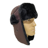 Touca Gorro Ushanka Neve Esqui Esquiador Marrom