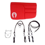 Traia Cabeçada Rédea Argolada Manta Mangalarga+ Freio Inox