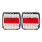 Trailer 2 Peças 12v/24v 20led Luzes Traseiras De Duas Cores