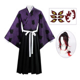 Traje Kokushibo, Peruca De Anime, Cosplay, Quimono Morad