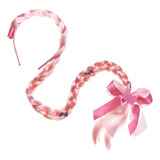 Trança Em Tiara De Cabelo Infantil Princesa Cor Rosa