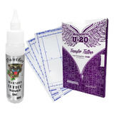 Transfer Tattoo + Papel Stencil Tatuagem Decalque 20 Folhas