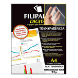 Transparência A4 Filipaper Inkjet 75 Micras