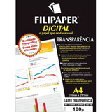 Transparencia Laser Filipaper Com Tarja A4 100 Micras 10 Fls