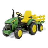 Trator Elétrico John Deere Ground Force 12v Com Carretinha