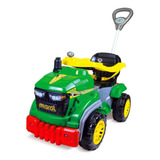 Trator Infantil Passeio Agro Pedal Verde Empurrador Maral