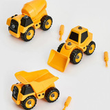 Tratores Escavadeira Miniatura Brinquedo Amarelo Criança