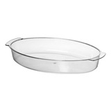 Travessa Acrílica Oval 33cm Petisqueira Saladeira