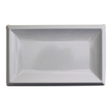 Travessa Brinox Retangular 30cm Melamina Branca Cor Cinza