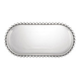 Travessa De Cristal Para Servir Oval Pearl Bolinha Wolff