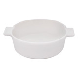 Travessa De Porcelana Redonda Refrataria 300ml 15cm Cor Branco