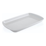 Travessa Luna Ou 37 X 21 X 2,5 Cm Bandeja Para Servir Cor Branco