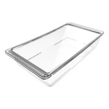 Travessa Retangular Com Tampa (4,8l) 42x22x8cm Crippa 3051 Cor Cristal