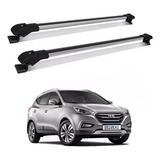 Travessa Teto Hyundai Ix35 2010 A 2018 Aluminio Slim Prata