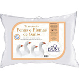 Travesseiro 50x70cm 80% Pena De Ganso 20% Pluma Macio Daune Cor Branco