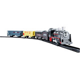 Trem Trenzinho Locomotiva 4 Vagões Com Som E Luz 