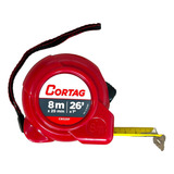 Trena 8m X 25mm Fita Aço Metrica Abs Cortag Profissional