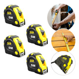 Trena Manual Emborrachada 5 Metros Profissional Kit 4 Uni.