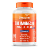 Tri Magnésio Inositol Caps + B6, 120cps, Biogens Sabor Neutro