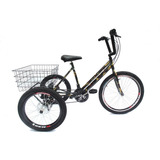 Triciclo Camuflado Aro 24 - 21 Marchas - Montagem Mega