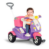 Triciclo De Passeio E Pedal - Moto Uno - Rosa - Calesita