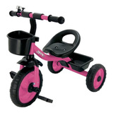 Triciclo Divertido Infantil Rosa Com Cestinhas E Buzina
