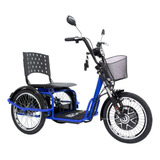 Triciclo Elétrico 800w Lítio Ré Farol E Alarme Fox Azul