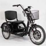 Triciclo Elétrico 800w Lítio Ré Farol E Alarme Fox Preto