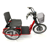 Triciclo Elétrico 800w Lítio Ré Farol E Alarme Fox Vermelho