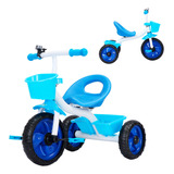 Triciclo Infantil 3 Rodas Pedal Passeio Motoca Velotrol Jony Cor Azul