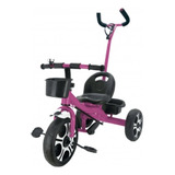 Triciclo Infantil Com Apoiador Rosa 7631