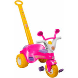 Triciclo Infantil Fofy Rosa Com Empurrador - Cotiplás