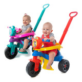 Triciclo Infantil Motoca De Passeio Com Empurrador Andador